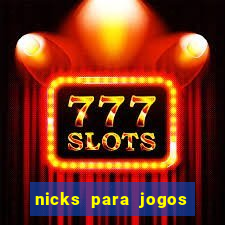 nicks para jogos de tiro